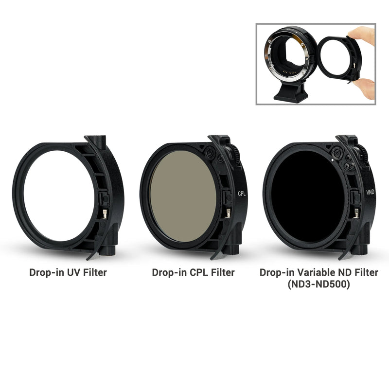 JJC EF-EOS R Mount Adapter Ring UV/CPL/ND Drop-In Filter for Canon EF/EF-S lens to RF Camera Body for Canon R8 R50 R5 R6 R7 R10