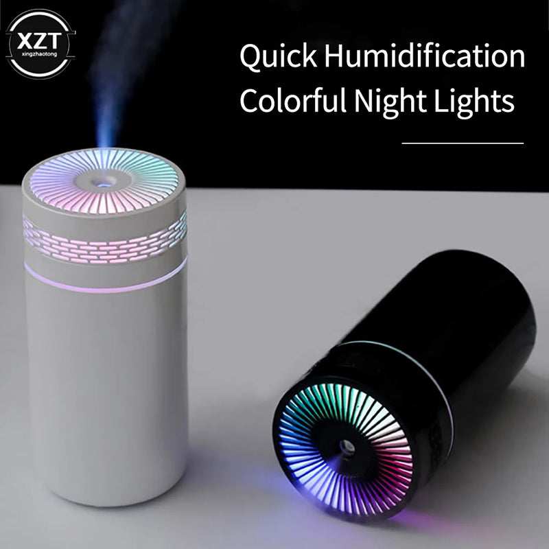 320ML Mini Car Air Humidifier USB Ultrasonic Essential Oil Diffuser Smart Purifier Home Aroma Anion Mist Maker LED for Home Car