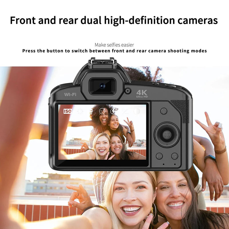 D5 Video Camera 4K Recording Camera Digital Shoot Camera With 16X Digital Zoom 4K Dual Lens Professional Camcorder