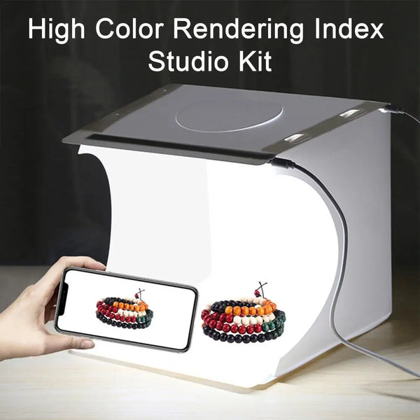 Portable Studio Kit Professional Jewelry Photography Equipment Led Light Box with Portable Photo Booth Set Small Props Led Light