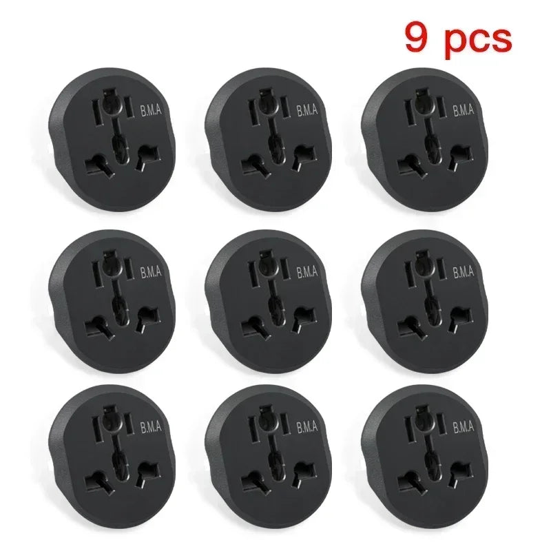 3/5/7 PCS EU Plug Adapter Universal 16A EU Converter 2 Round Pin Socket AU UK CN US To EU Wall Socket AC 250V Travel Adapter