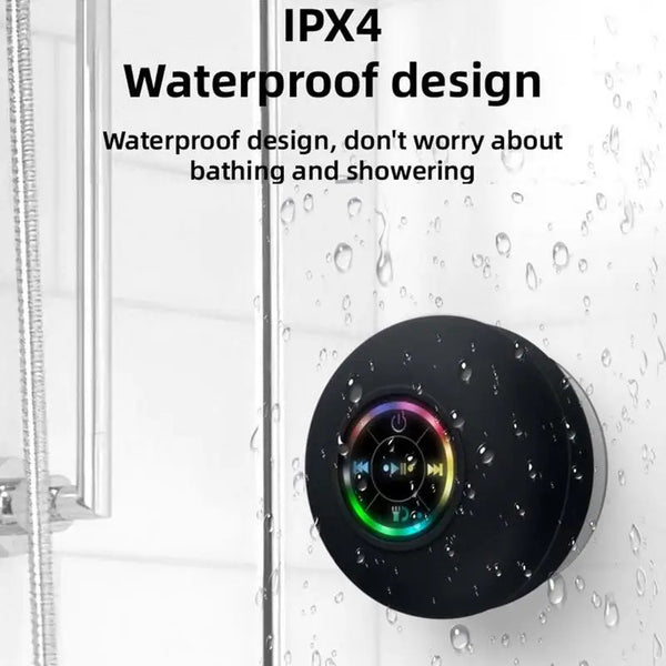 Shower Wireless Speaker Bathroom Wireless Speaker With Suction Cup Wireless 5.0 Portable And Waterproof For Shower