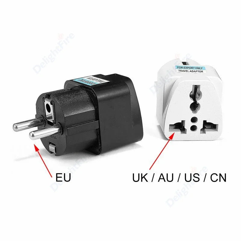 EU KR Plug Travel Adapter Converter US AU UK To European Euro European South Korea AC Power Adapter Electrical Socket Outlet