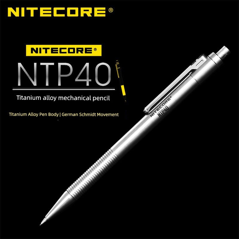 Nitecore Ntp40 Titanium Alloy Propelling Pencil Schmidt Movement Stylish Defense Outdoor Carry Portable EDC