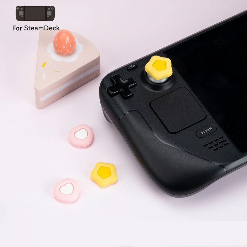 Cute Silicone Soft Thumb Stick Grip Cap Controller Joystick Cover For Steam Deck Oled / ROG Ally X Game Console Thumbstick Case