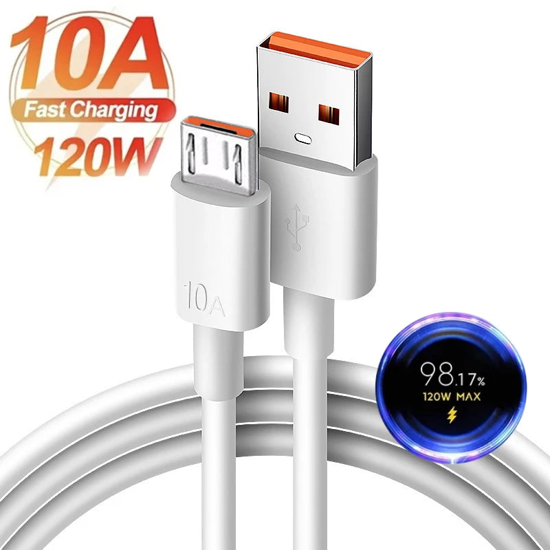 USB Micro Cable 10A Fast Charge Data Cord for Samsung Xiaomi Redmi Tablet Android Mobile Phone Accessories USB Charger Cables