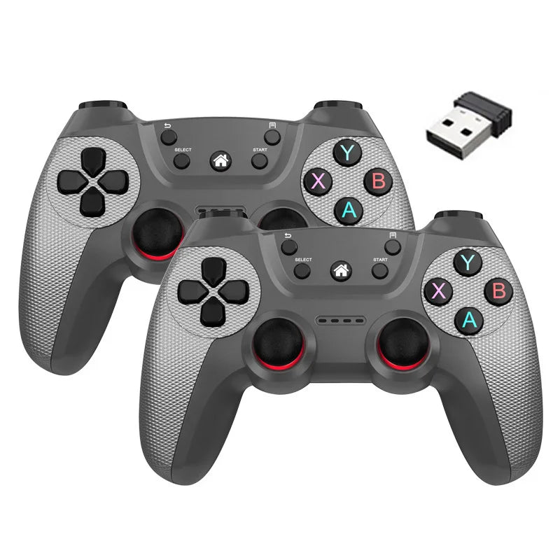 NEW Arrivals Wireless 2.4G Double Game Controller Video Game For Game Box Game Stick PC Smart TV Box 2.4G Gamepad Joystick