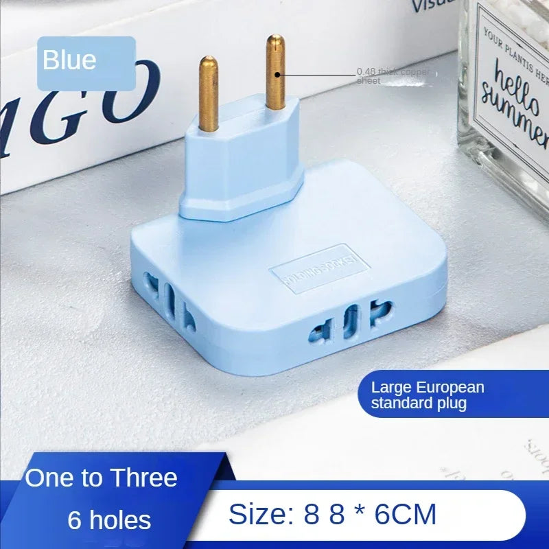 EU Plug 180 Degree Rotatable Socket Converter 3 in 1 US Extension Plug Multi-Plug Mini Slim Wireless Outlet Adapter Sockets