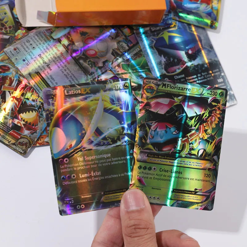 20PCS new French Pokemon Cards Vstar V GX MEGA TAG TEAM EX Game Battle Card hot sale