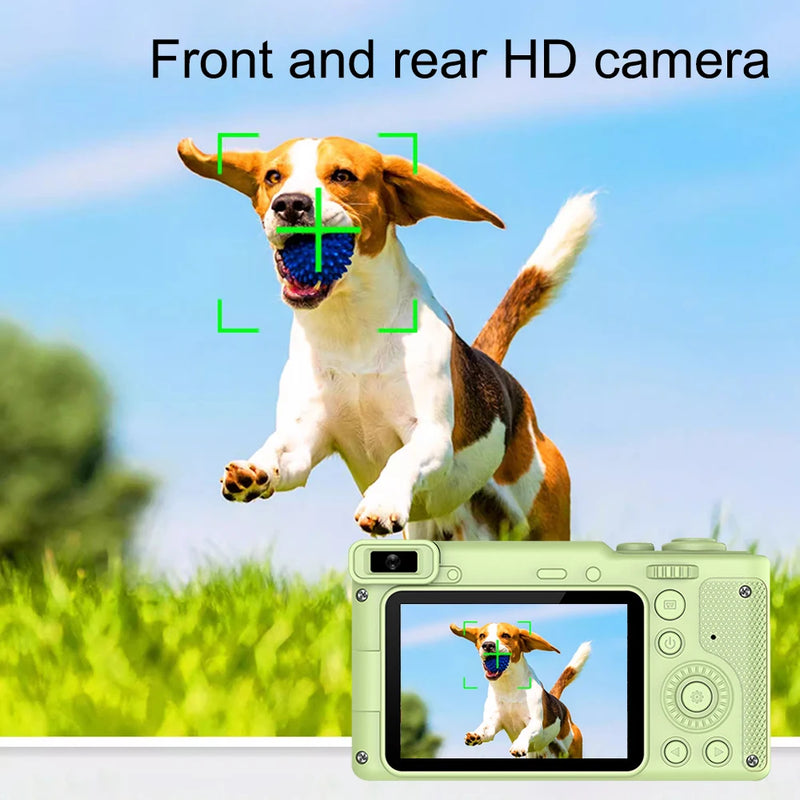 HD 1080P 2.4 inch Digital Camera 50MP Rechargeable Dual Cameras with 8xZoom Compact Camera For kids Beginner Camera With support