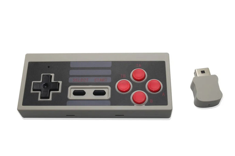 NES wireless controller + 2.4G wireless receiver mini NES game controller wireless red and white 2.4G wireless controller