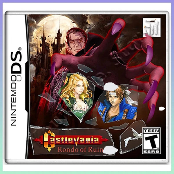 New NDS Game Cartridge Video Game Console Card Castlevania Series Rondo of Ruin Romhack English Version for NDS