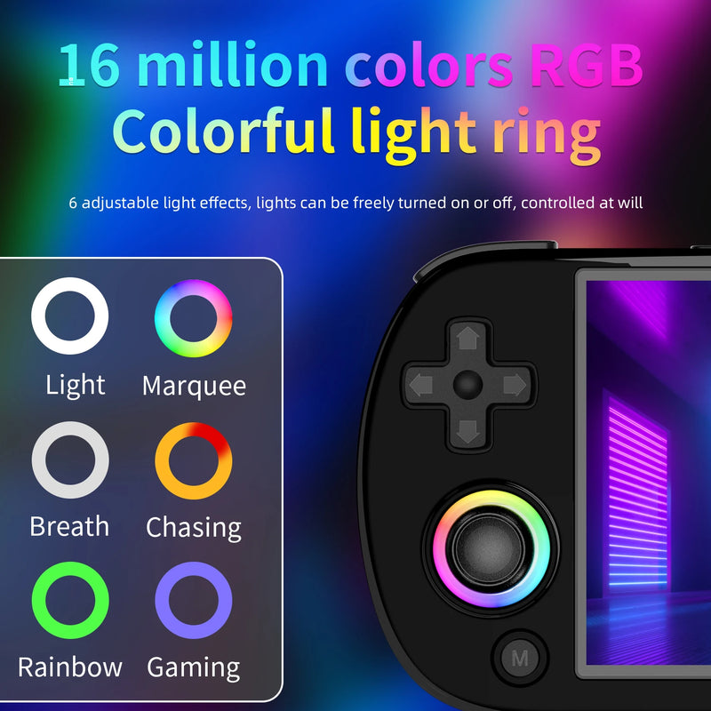 ANBERNIC RG40XX H Handheld Game Console 4'' Screen Linux System Joystick RGB Lighting Effect RG40XXH Video Player Trimui Console