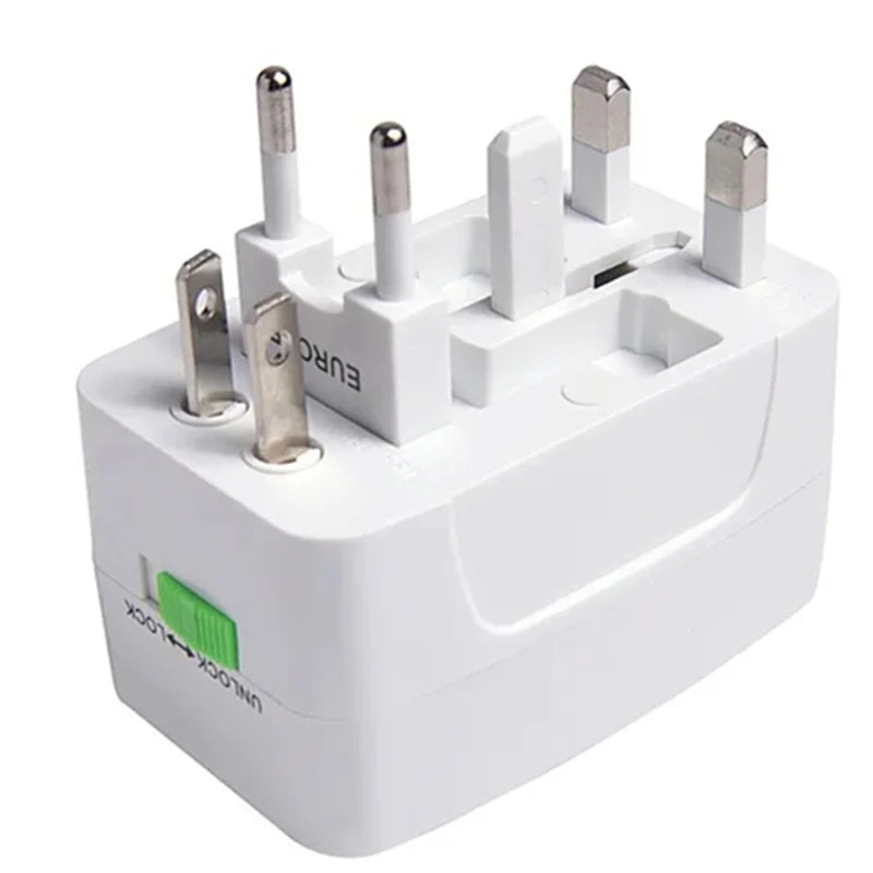 All in One Universal International Plug Adapter 2 USB Port World Travel AC Power Charger Adapter AU US UK EU Converter