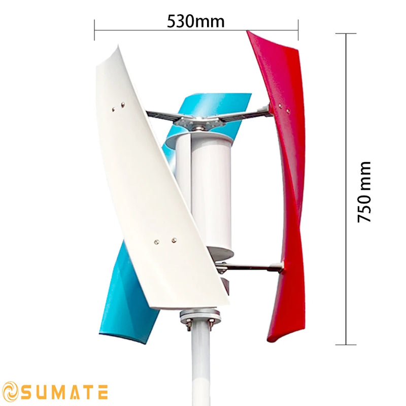 Factory 10KW 15KW 20KW Wind Turbine Generator For Home Low Noise 10000W 12V 24V 48V Small Vertical Windmill With MPPT Controller