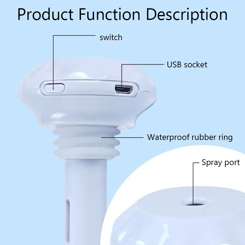 Mini Mineral Water Humidifier Portable Intelligent Humidifiers USB Nano Spray Desktop Air Humidification Stick Car Home Office