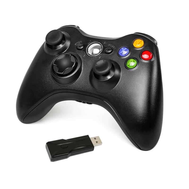 For Xbox 360/Slim/Elite/Window Wireless Controller 6-axis Joystick Dual Vibration Linear Trigger 2.4G Gamepads For PC Console