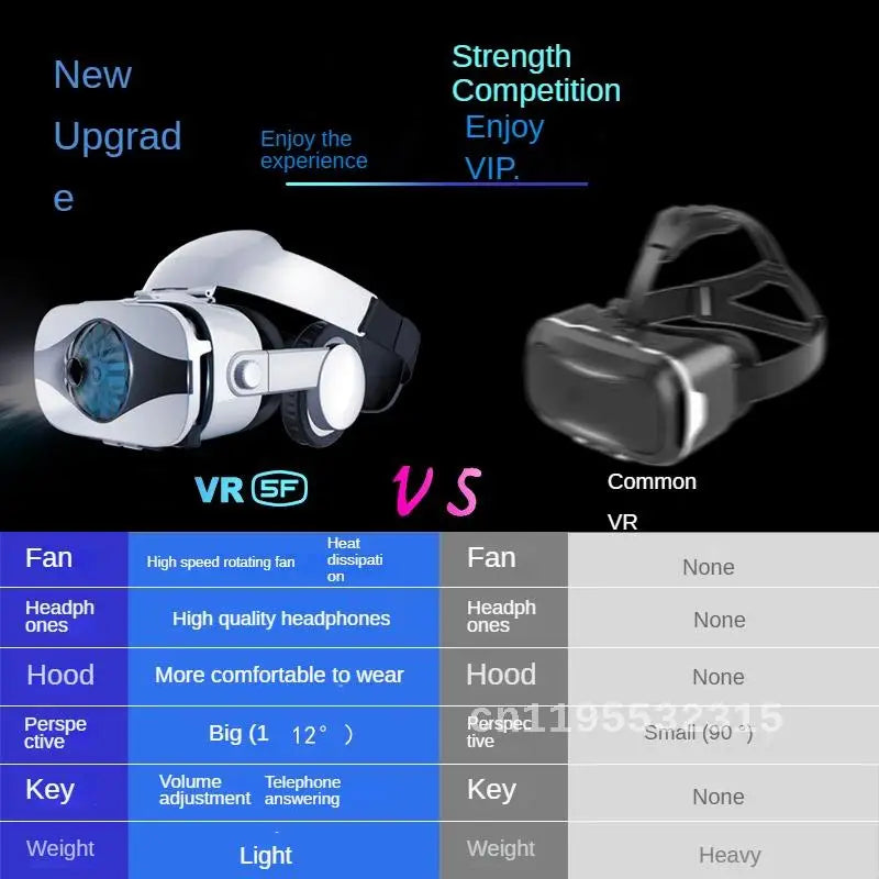 VR glasses virtual reality 3d mobile game rv eyes 4d all-in-one head-mounted ar special helmet fan