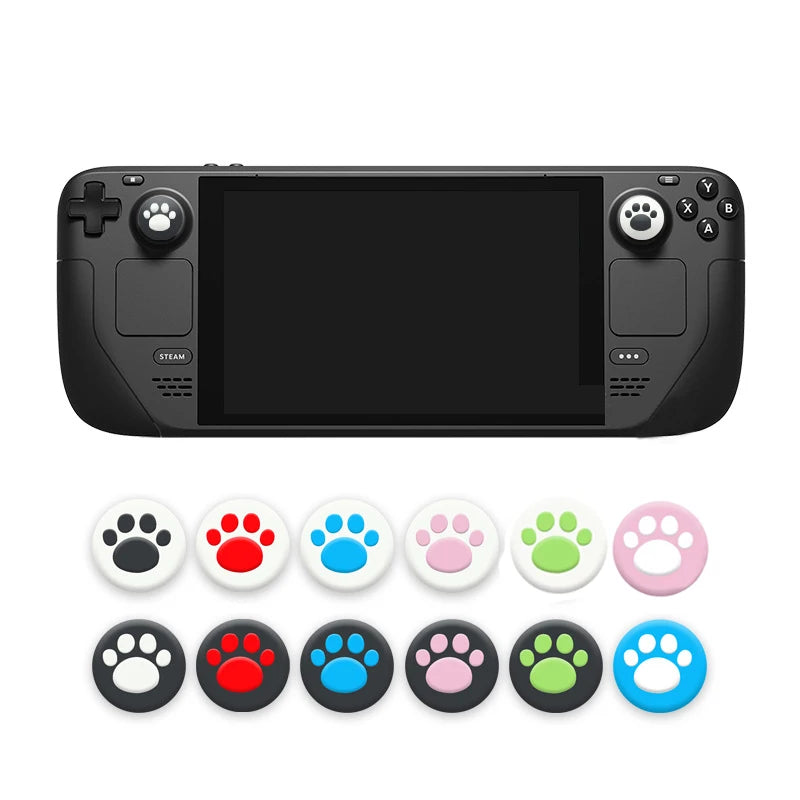 Cat Paw Silicone Soft Thumb Stick Grip Cap Joystick Cover For Valve Steam Deck Oled/ASUS ROG Ally X Game Console Thumbstick Case