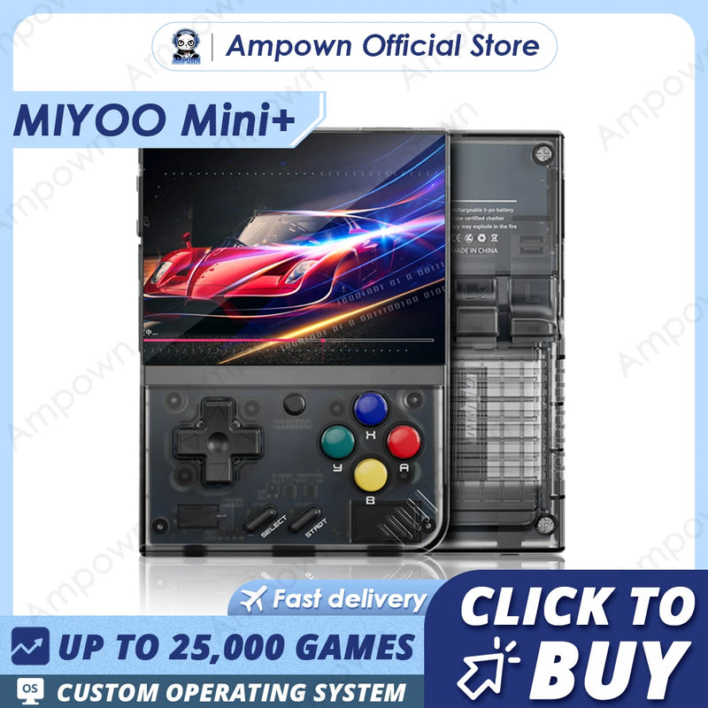 MIYOO Mini Plus Portable Retro Handheld Game Console V2 Mini+ IPS Screen Classic Video Game Console Linux System Children's Gift