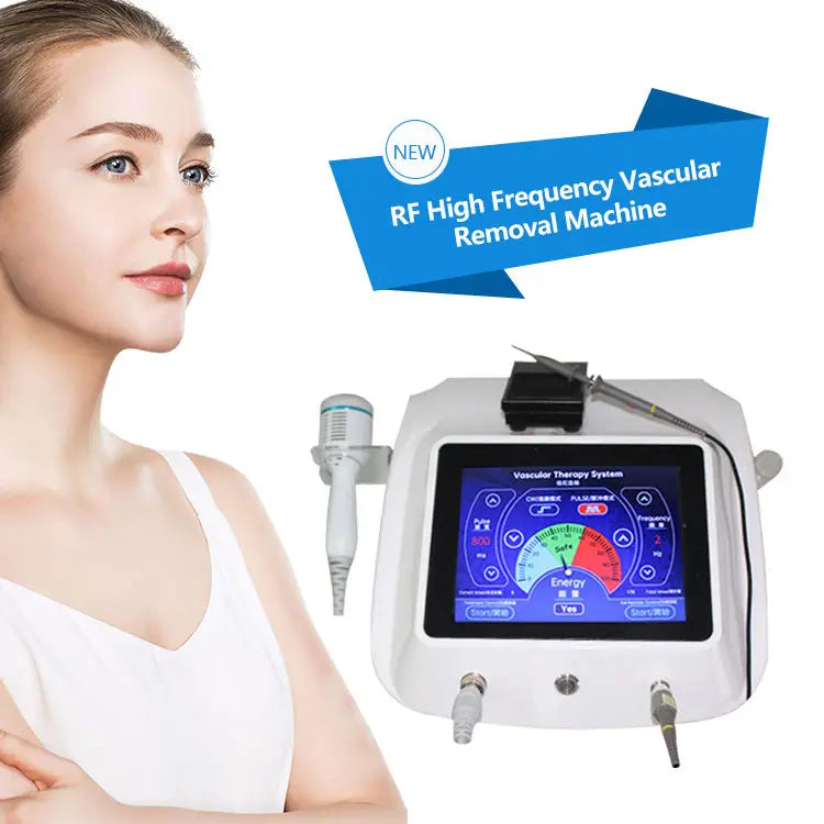 Newest 2-In-1 High Frequency Vascular Removal Machine 13.56MHZ Painless Spider Vein Remover RF Blood Vessel Removal Device