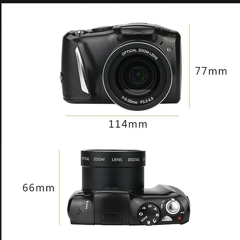 24MP Telephoto Professional HD Home Photography Digital Camera With 20x Zoom 3.5" Screen SLR Camera With Flash