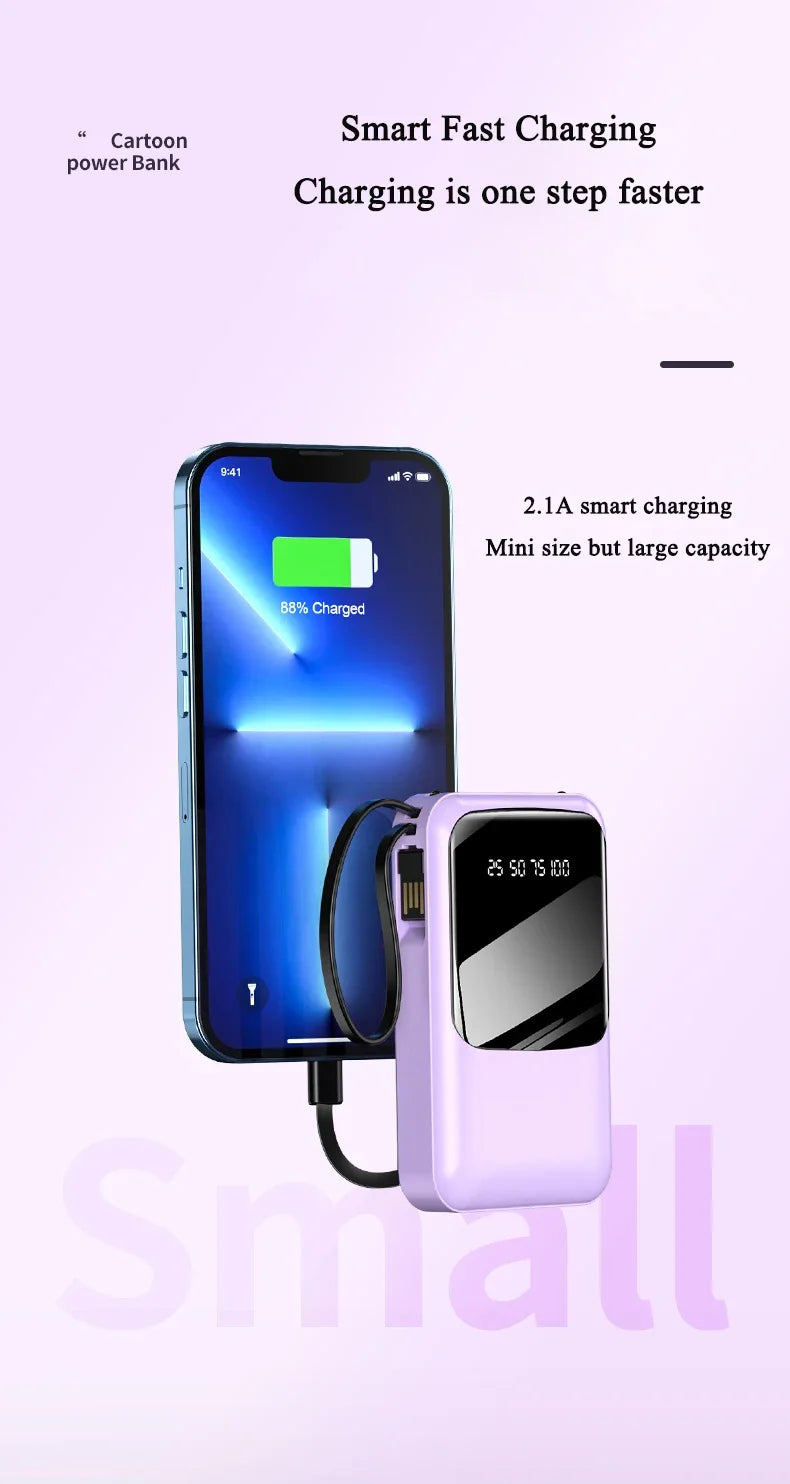 Mobile Power Bank 20000mah Powerbank Portable Charger External Battery 20000 Mah Power Banks Gifts