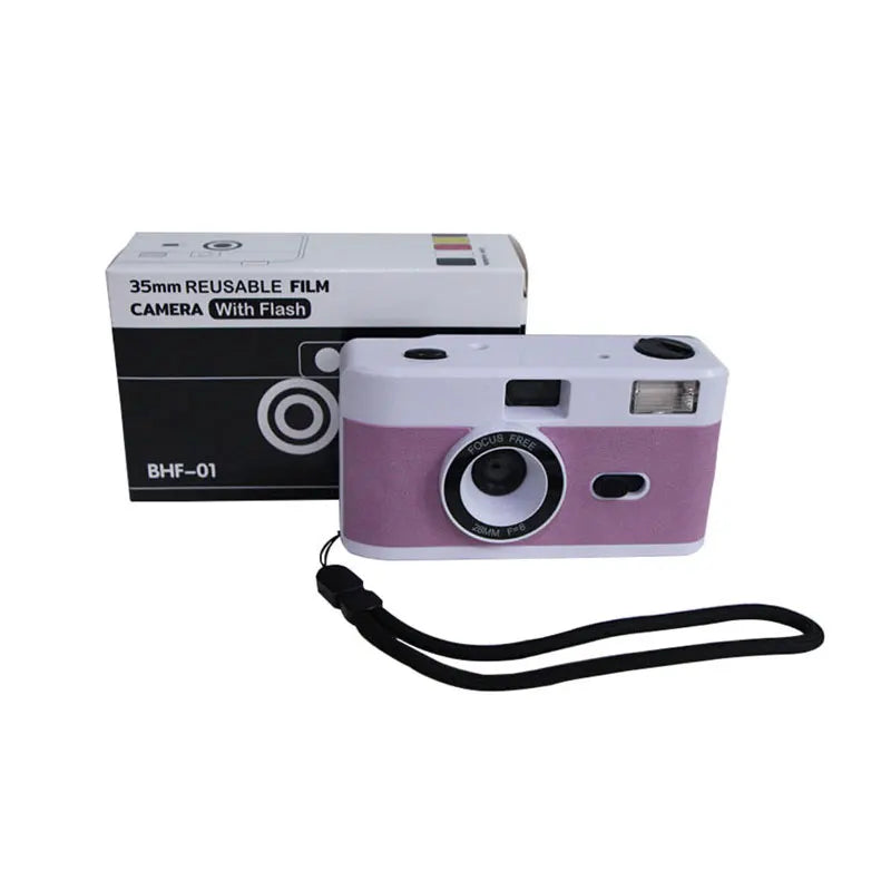 35mm Film Camera Reusable, Compatible with 35mm Color Negative or B/W Film, Non-Disposable Camera with Flash