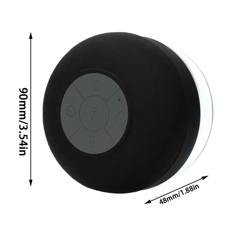 Bathroom Waterproof Wireless BT Speaker Large Suction Cup Mini Portable Speakers Outdoor Sports Stereo Speaker