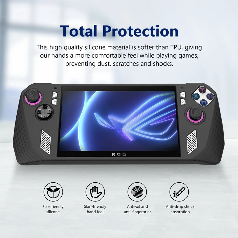 For ROG Ally Handheld Game Console All-Inclusive Silicone Protective Case Handheld Anti-Drop Case Durable Easy To Use