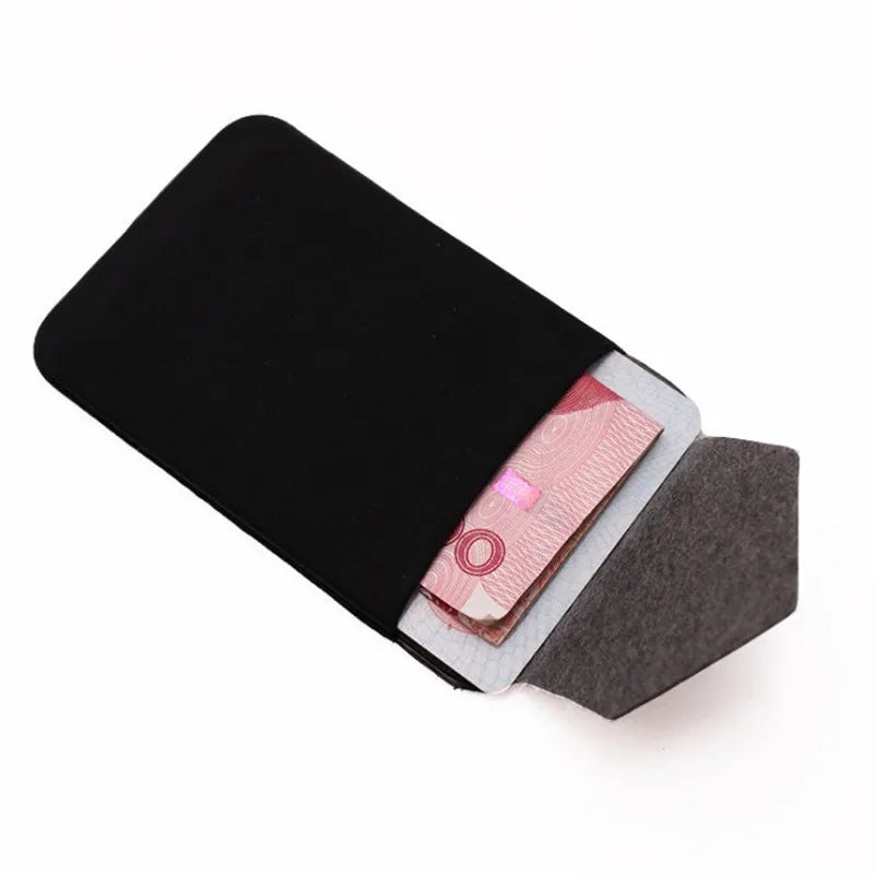 1PC Fashion Elastic Cell Phone Card Holder Mobile Phone Wallet Case Credit ID Card Holder Cover Adhesive Sticker Pocket