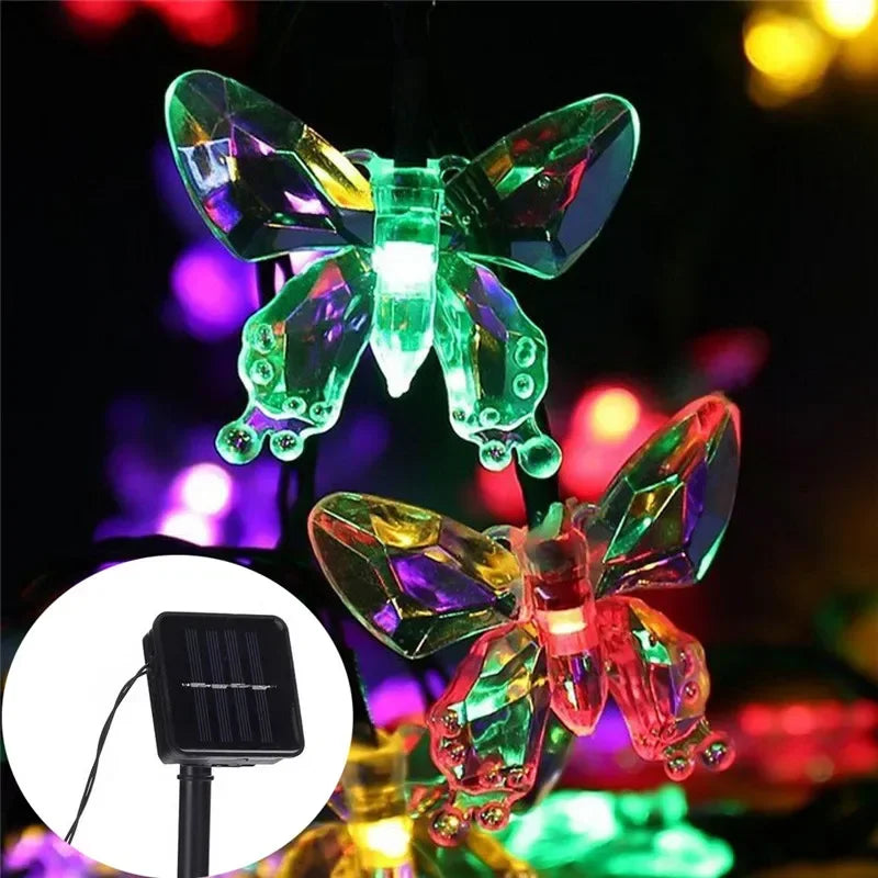 5-12M Crystal Ball Flower Solar Lamp Power LED String Fairy led Lights Solar Garlands Garden Christmas Decor for Outdoor