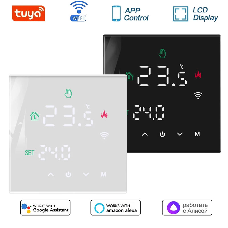 MINCO HEAT Tuya WiFi Smart Touch Screen Thermostat Electric Floor Heating Water/Gas Boiler Temperature Controller  Alexa Yandex