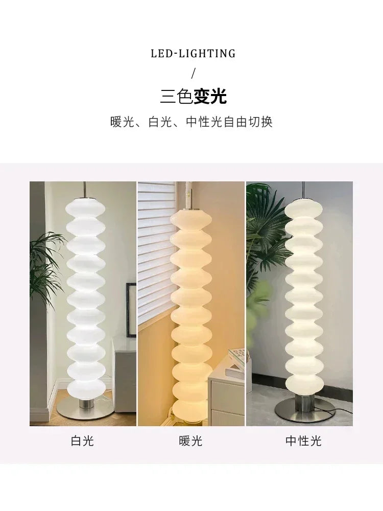 Sugar Gourd Floor Lamp Sofa Living Room Bedroom Cream Style Decoration Ambience Light High-Grade Vertical Table Lamp