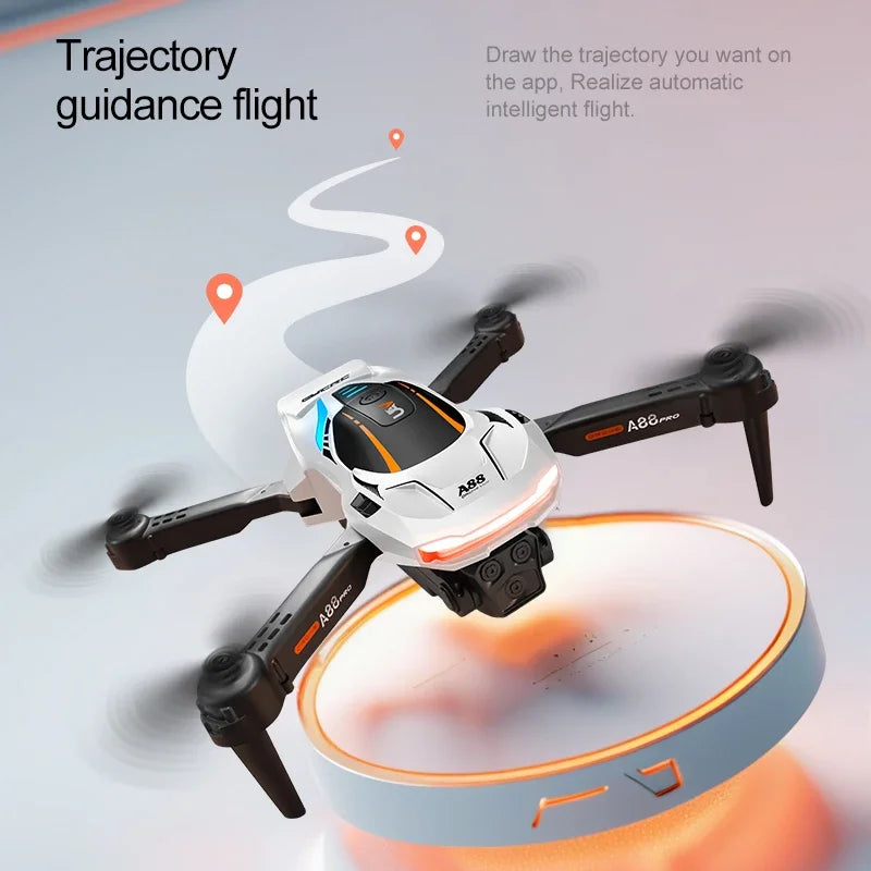 2024 New A88 Pro Drone Folding Single Camera Fixed Height/Dual Camera Optical Flow Drones 6K HD Aerial Photography Dron