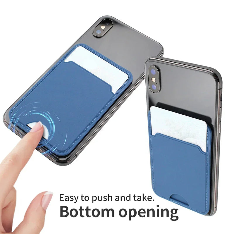 New Back Cards Holder Phone Card Holder Wallet Case Phone Wallet Stick on Credit Card Holder Phone Pocket for Almost All Cell