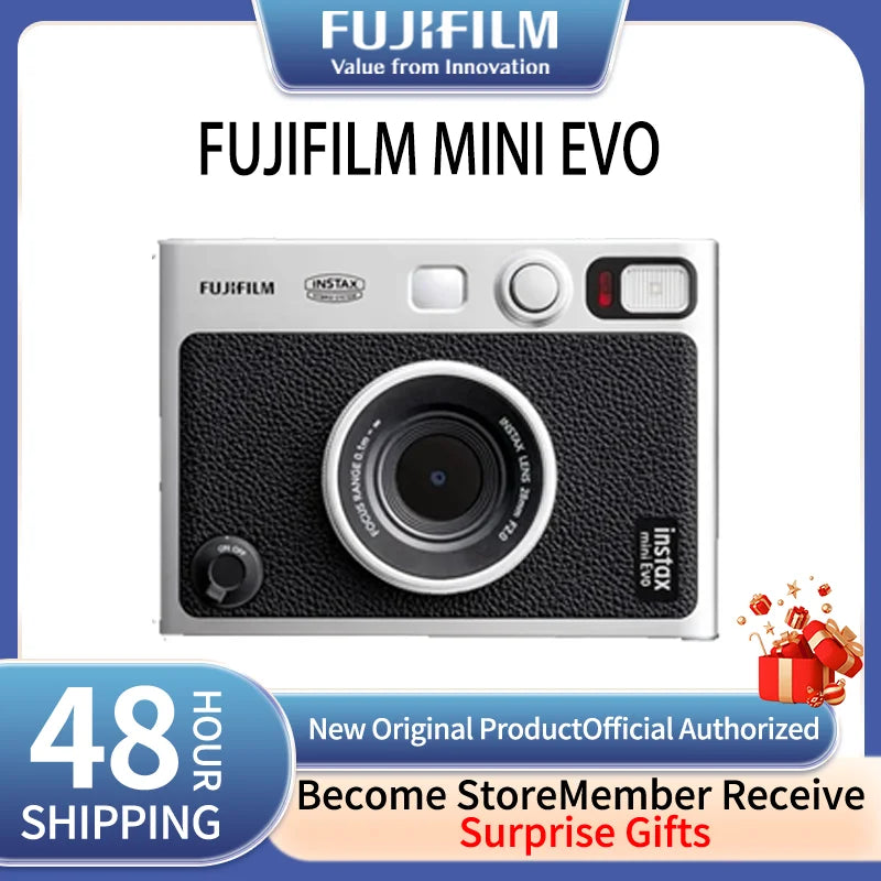 FUJIFILM INSTAX Instant Camera INSTAX Mini EVO Children's Fashion Retro Style Dating Essentials Mini11 With 20 Film Pack Kit