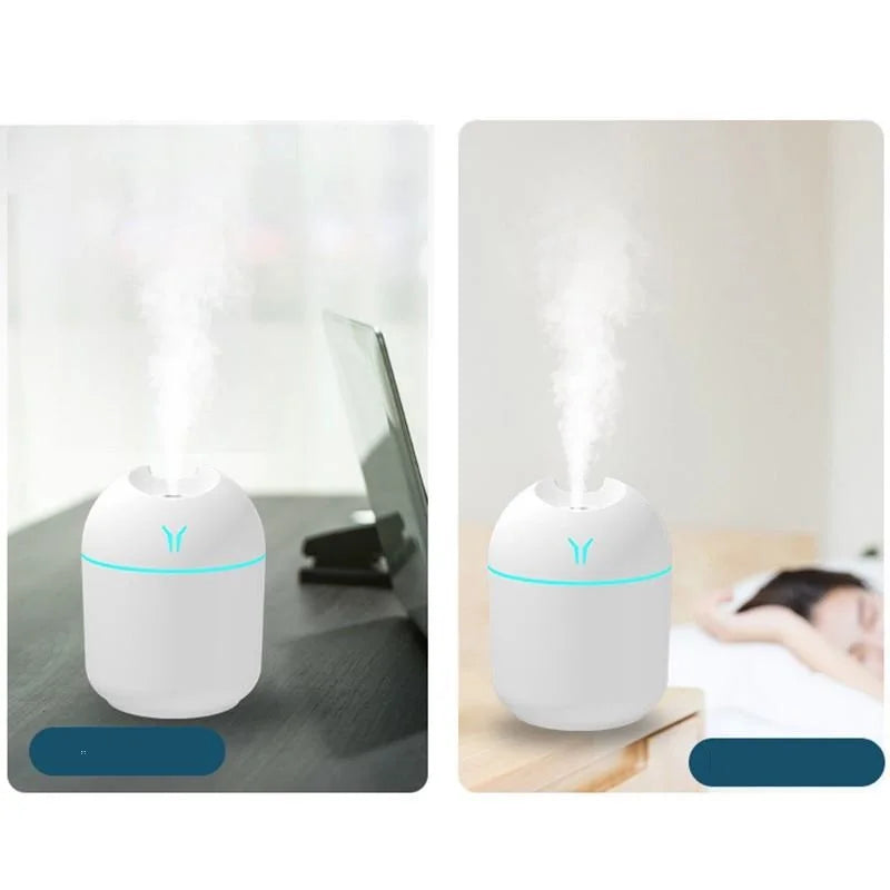 250ml Humidifiers Mini Air Humidifier Aroma Essential Oil Aromatherapy humidifiers Diffuser for Home Car with LED Night Lamp