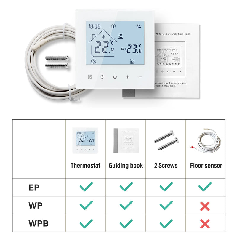 Beok Tuya WiFi Smart Thermostat For Electric Warm Floor Heating Water Gas Boiler Temperature Controller Google Home Alexa Alice