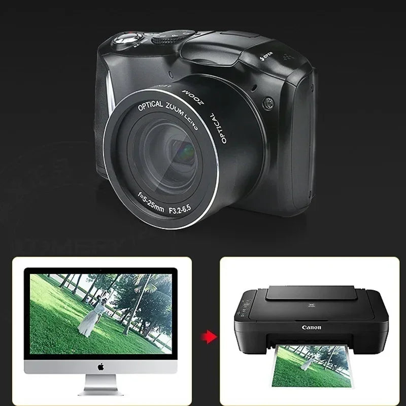 24MP Telephoto Professional HD Home Photography Digital Camera With 20x Zoom 3.5" Screen SLR Camera With Flash