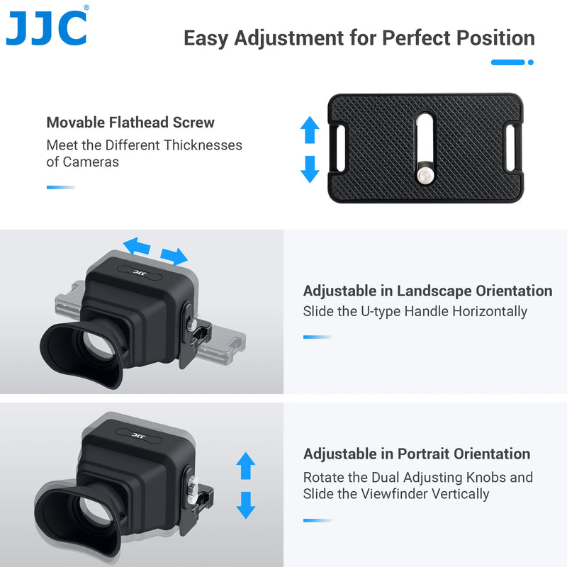 JJC Viewfinder Soft Silicone LCD Screen Viewfinder Foldable View Finder for Nikon Sony FX30 FX3 A7CR A7C II Camera Accessories