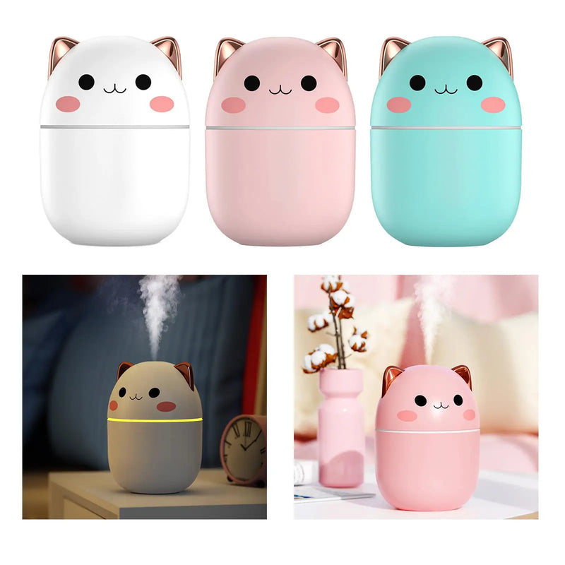 200/300ML Portable Air Humidifier Aroma Essential Oil Diffuser Mini Mute Humidifier With Night Light Car Air Humidifier for Home