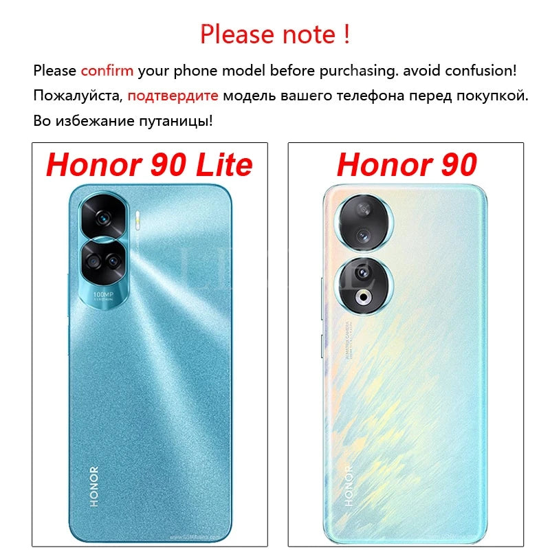 For Honor 90 Lite Case Liquid Silicone Coque Cover For Honor 90 Lite Cover TPU Rubber Protective Phone Case Honor 90 Lite Cover