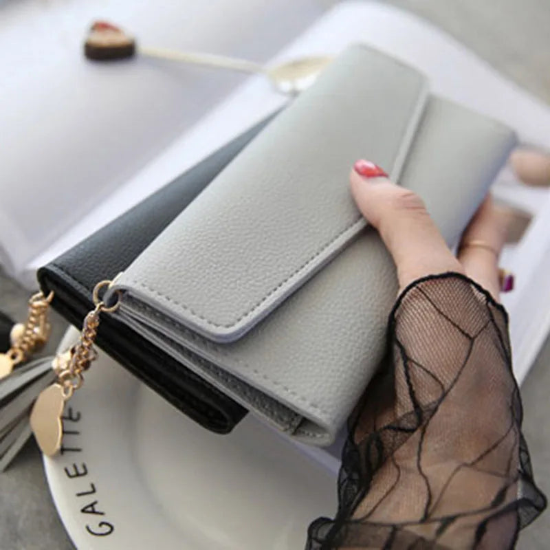 Brand Designer Short Coin Cluth Purses Leather Long Wallets Women's Luxury Female Phone Wallet Mini Credit Card Holder Money Bag