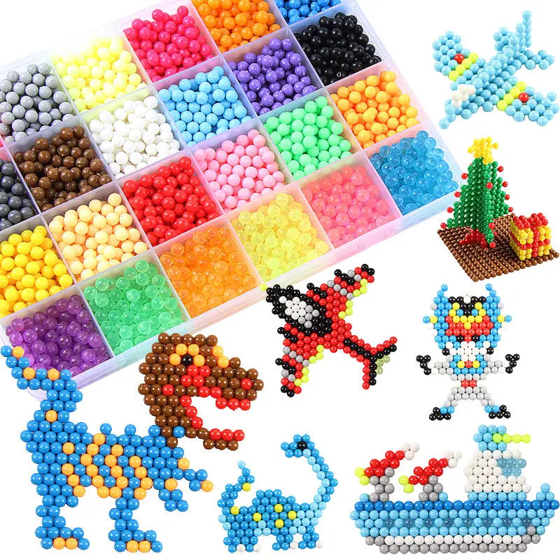 300pcs DIY Water Spray Beads 36 Colors Refill Beads Puzzle Crystal Set Ball Game 3D Handmade Magic Toy for Children Manualidades