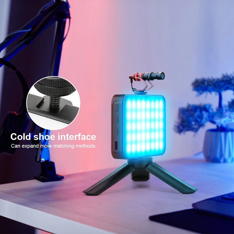 LUXCEO LED Photography Video Light Panel Lighting RGB Camera Photo Studio Lamp Kit Rechargeable For Shoot Live Streaming Youbube