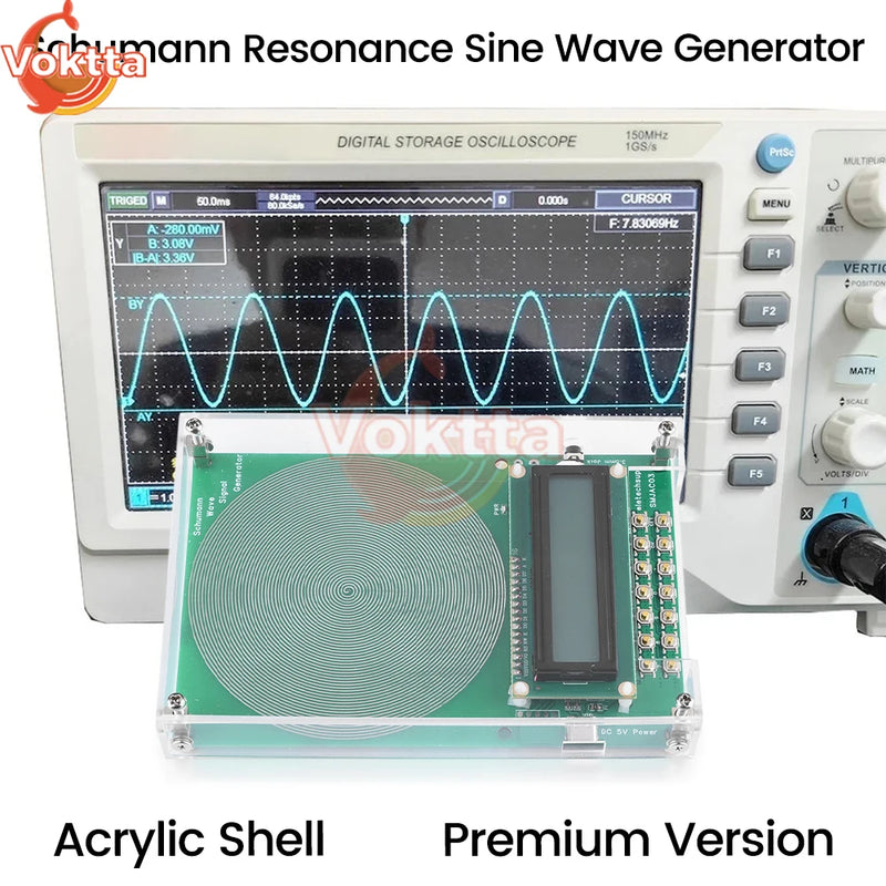 DC 4-15V 7.83Hz Schumann Wave Generator 0.01Hz~100000Hz Pure Sine FM Signal Generator Audio Resonator Sine Pulse Wave Generator