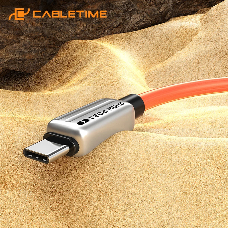 CABLETIME 240W USB C Charger Cable PD3.1 for MacBook Samsung Xiaomi USB C to USB C PD Cable 48V5A Fast Charging Type C Cable