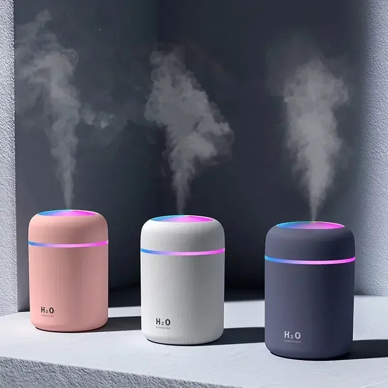 Portable LED light mini 300ml h2o Spray Mist humidifier Double Wet Aroma Essential Oil Diffuser Car ship usb air humidifier