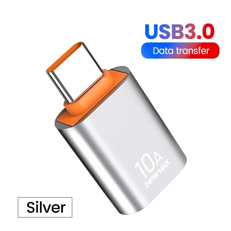 Olaf 10A OTG USB3.0/2.0 To Type C Adapter TypeC Female to USB Male Converter Fast Charging OTG For Macbook Laptop Xiaomi Samsung